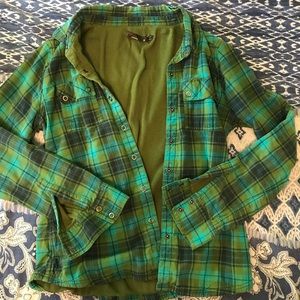 Green Prana Button Down